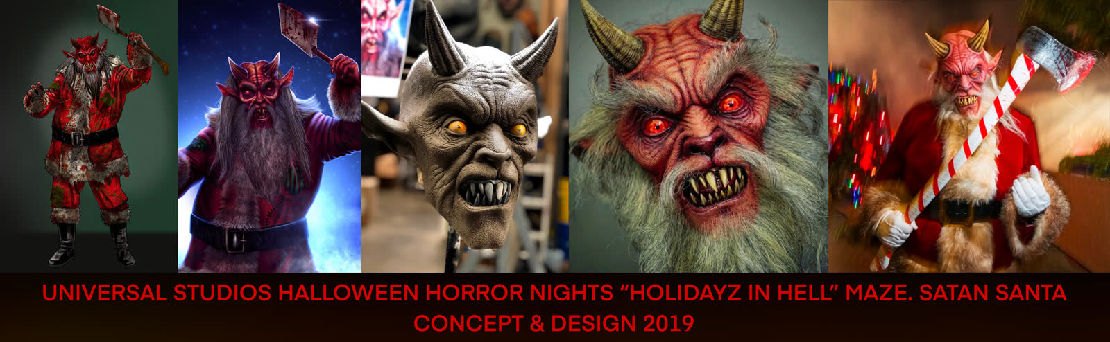 Scary Santa character design process by Jeremy Olenski